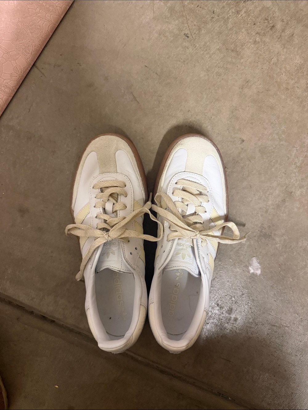 adidas women’s  White and Beige Low-Top Sneakers